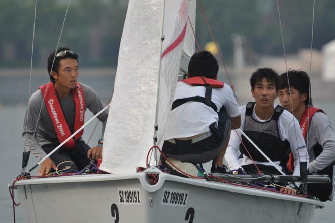 Japanese team at pre start - Asia Pacific Student Cup 2012 © Andrew Tam
